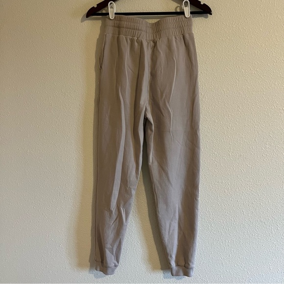 AYBL Everyday Comfy Sweatpant High Waist Joggers in Dove Gray / Tan Size Small - Picture 9 of 13